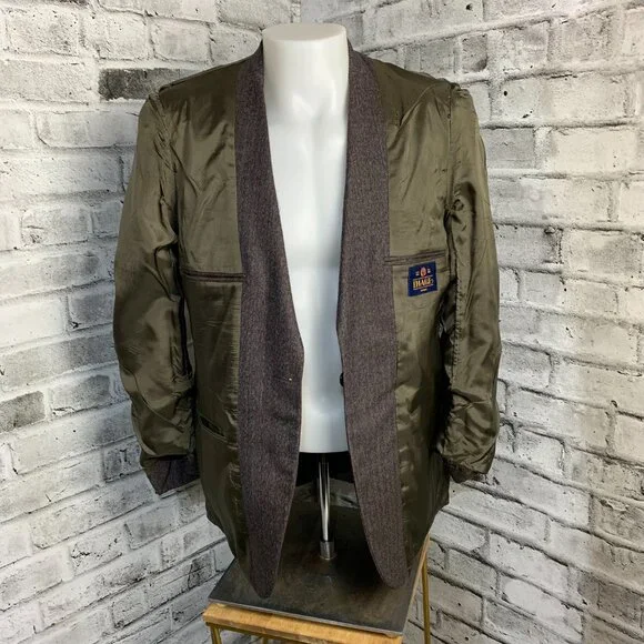 Vintage Union Made Wool Two Button Single Vent Lined Blazer Sport Coat - Picture 7 of 15